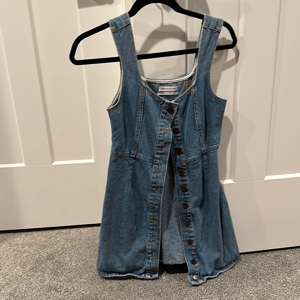 Denim button up dress